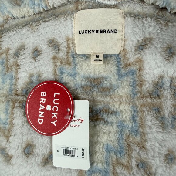 Lucky Brand Southwestern Aztec Sherpa Jacket NWT Size M - Picture 4 of 6